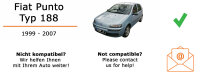 Autoradio Einbaupaket mit JVC KD-X282DBT für Fiat...