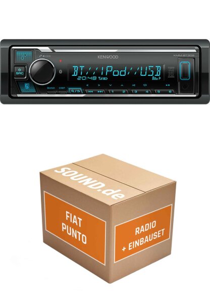 Autoradio Einbaupaket mit Kenwood KMM-BT309 passend für Fiat Punto Ty,  116,97 €