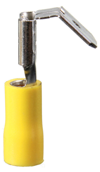 Flachsteckhülsen mit Abzweigung 6,3mm bis 2,5mm² gelb | 100 Stück