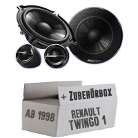 Pioneer TS-G133Ci - 13cm Lautsprechersystem - Einbauset passend für Renault Twingo 1 Phase 2 Front - justSOUND