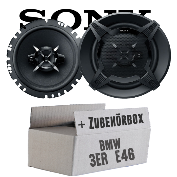 Sony XS-FB1730 - 16,5cm 3-Wege Koax Lautsprecher - Einbauset passend für BMW 3er E46 - justSOUND