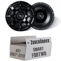 Smart ForTwo 451 Front - Blaupunkt GTx662 - 16,5cm Koax 2-Wege Lautsprecher - Einbauset
