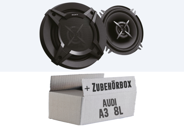 Sony XS-FB1320E - 13cm | 2-Wege Koax Lautsprecher - Einbauset passend für Audi A3 8L - justSOUND