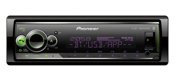 B-Ware Kratzer Pioneer MVH-S520BT - Bluetooth |  Spotify | USB | Android | iPhone | RGB-Beleuchtung - Autoradio