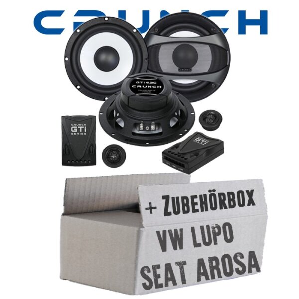 Lautsprecher vorne - Crunch GTi6.2C - 16,5cm 2-Wege System für VW Lupo & Seat Arosa - justSOUND