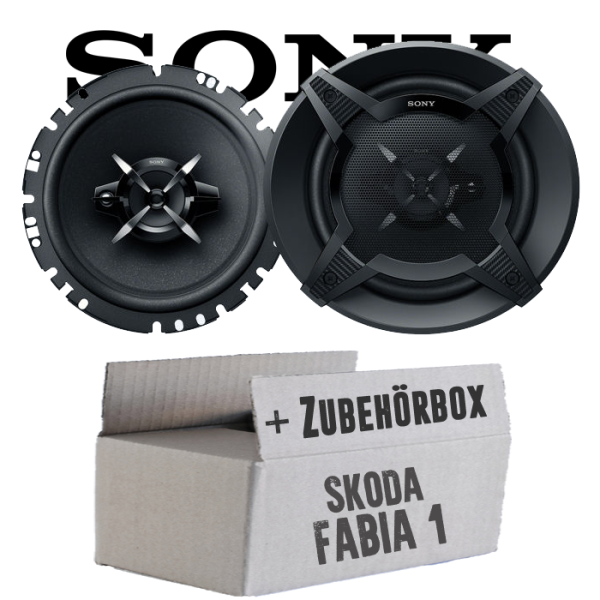 Sony XS-FB1730 - 16,5cm 3-Wege Koax Lautsprecher - Einbauset passend für Skoda Fabia 1 6Y Front - justSOUND