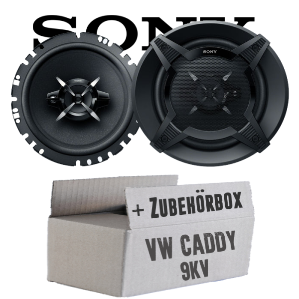 Sony XS-FB1730 - 16,5cm 3-Wege Koax Lautsprecher - Einbauset passend für VW Caddy 9KV Front - justSOUND