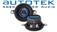 Lautsprecher Boxen Autotek ATX-32 | 2-Wege 8,7cm Koax Lautsprecher 87mm Auto Einbauzubehör - Einbauset passend für Fiat Punto 1 176 Front - justSOUND