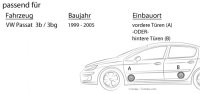 VW Passat 3B/3BG - Lautsprecher Boxen Crunch GTS62 - 16,5cm 2-Wege Koax GTS 62 Auto Einbauzubehör - Einbauset