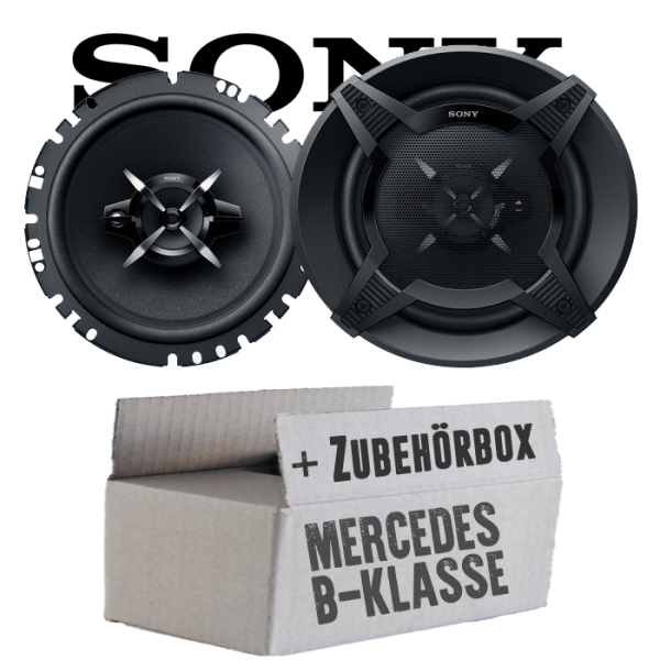 lasse W245 Front - Sony XS-FB1730 - 16,5cm 3-Wege Koax Lautsprecher - Einbauset passend für Mercedes B-Klasse JUST SOUND best choice for caraudio