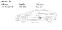 Alfa Romeo 145 - Lautsprecher Boxen Crunch GTS62 - 16,5cm 2-Wege Koax GTS 62 Auto Einbauzubehör - Einbauset