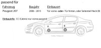 Peugeot 207 - Lautsprecher Boxen Crunch GTS62 - 16,5cm 2-Wege Koax GTS 62 Auto Einbauzubehör - Einbauset