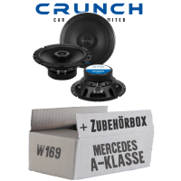 lasse W169 Front - Lautsprecher Boxen Crunch GTS62 - 16,5cm 2-Wege Koax GTS 62 Auto Einbauzubehör - Einbauset passend für Mercedes A-Klasse JUST SOUND best choice for caraudio