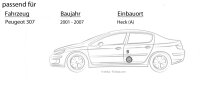Lautsprecher Boxen Crunch GTS52 - 13cm 2-Wege Koax GTS 52 Auto Einbauzubehör - Einbauset passend für Peugeot 307 - justSOUND