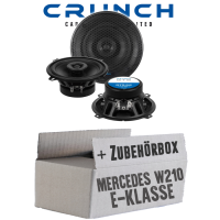 lasse W210 Heck - Lautsprecher Boxen Crunch GTS52 - 13cm 2-Wege Koax GTS 52 Auto Einbauzubehör - Einbauset passend für Mercedes E-Klasse JUST SOUND best choice for caraudio