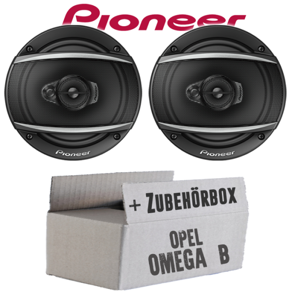 Lautsprecher Boxen Pioneer TS-A1670F - 16 cm 3-Weg Koaxiallautsprecher  Auto Einbausatz - Einbauset passend für Opel Omega B - justSOUND
