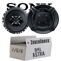 Sony XS-FB1730 - 16,5cm 3-Wege Koax Lautsprecher - Einbauset passend für Opel Astra F,G,H - justSOUND