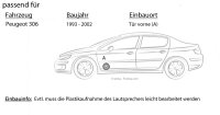 Lautsprecher Boxen Pioneer TS-A1670F - 16 cm 3-Weg Koaxiallautsprecher  Auto Einbausatz - Einbauset passend für Peugeot 306 Front - justSOUND