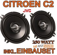Lautsprecher hinten - JVC CS-J520 - 13cm Koaxe für Citroen C2 - justSOUND