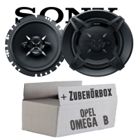 Sony XS-FB1730 - 16,5cm 3-Wege Koax Lautsprecher - Einbauset passend für Opel Omega B - justSOUND