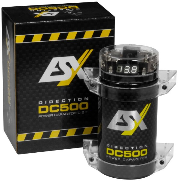 ESX DC500 - 0.5 Farad Puffer-Kondensator mit integriertem Verteilerblock
