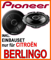 Citroen Berlingo I - Lautsprecher - Pioneer TS-G1720F - 16,5cm 2-Wege 300 Watt Koax Einbauset