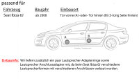 Seat Ibiza 6J - Lautsprecher Boxen Crunch GTS62 - 16,5cm 2-Wege Koax GTS 62 Auto Einbauzubehör - Einbauset