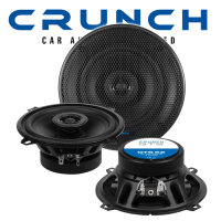 Lautsprecher Boxen Crunch GTS52 - 13cm 2-Wege Koax GTS 52 Auto Einbauzubehör - Einbauset passend für Ford Fiesta 3 4 5 Front - justSOUND