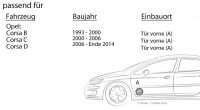 Opel Corsa B/C/D - Lautsprecher Boxen JBL Club 6522 | 2-Wege | 16,5cm Koax Auto Einbauzubehör - Einbauset
