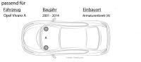 Lautsprecher Boxen JBL Stage2 424 | 2-Wege | 10cm Koax Auto Einbauzubehör - Einbauset passend für Opel Vivaro A - justSOUND