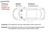 Lautsprecher Boxen JBL Stage2 424 | 2-Wege | 10cm Koax Auto Einbauzubehör - Einbauset passend für Toyota Aygo - justSOUND