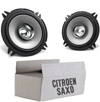 Lautsprecher Boxen Kenwood KFC-S1356 - 13cm Koax Auto Einbauzubehör - Einbauset passend für Citroen Saxo - justSOUND