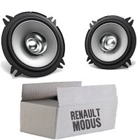 Lautsprecher Boxen Kenwood KFC-S1356 - 13cm Koax Auto Einbauzubehör - Einbauset passend für Renault Modus - justSOUND
