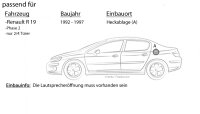 Lautsprecher Boxen Kenwood KFC-S1356 - 13cm Koax Auto Einbauzubehör - Einbauset passend für Renault R19 - justSOUND