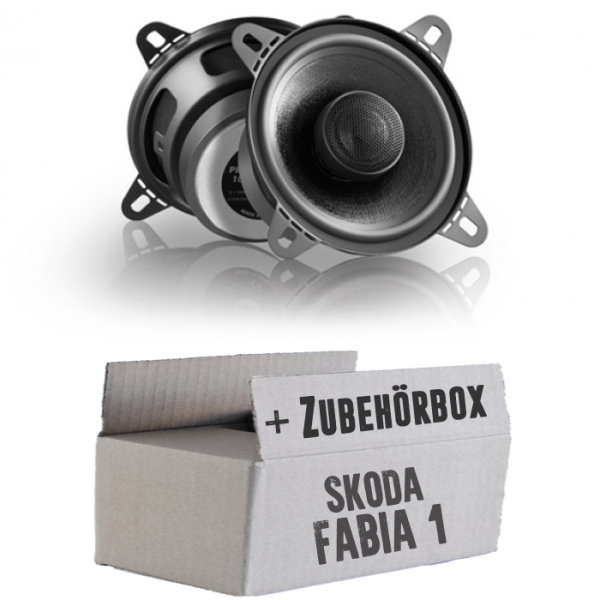 Lautsprecher Boxen Eton PRX110.2 - 10cm Koax-System Auto Einbauzubehör - Einbauset passend für Skoda Fabia 1 6Y Heck - justSOUND