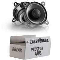 Lautsprecher Boxen Eton PRX110.2 - 10cm Koax-System Auto Einbauzubehör - Einbauset passend für Peugeot 406 Break - justSOUND