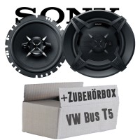 Sony XS-FB1730 - 16,5cm 3-Wege Koax Lautsprecher - Einbauset passend für VW Bus T5 Front - justSOUND