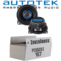 Lautsprecher Boxen Autotek ATX-42 | 2-Wege 10cm Koax Lautsprecher 100mm Auto Einbauzubehör - Einbauset passend für Peugeot 107 - justSOUND
