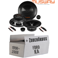 Lautsprecher Boxen Musway ME6.2C - 16,5cm System Auto Einbauzubehör - Einbauset passend für Ford KA Front - justSOUND