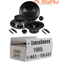 Lautsprecher Boxen Musway ME6.2C - 16,5cm System Auto Einbauzubehör - Einbauset passend für Ford S- JUST SOUND best choice for caraudio