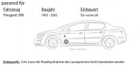 JBL STAGE2 624 | 2-Wege | 16,5cm Koax Lautsprecher - Einbauset passend für Peugeot 306 Front - justSOUND