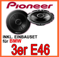 Lautsprecher Ablage - Pioneer TS-G1720F - 16,5cm Einbauset passend für BMW 3er E46 - justSOUND