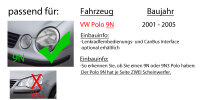 VW Polo 9N - Autoradio Radio mit XAV-AX1005DB - 2DIN Bluetooth | DAB+ | Apple CarPlay  | USB - Einbauzubehör - Einbauset