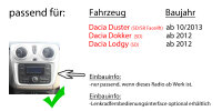 Dacia Duster ab 2013 2DIN - Autoradio Radio mit XAV-AX1005DB - 2DIN Bluetooth | DAB+ | Apple CarPlay  | USB - Einbauzubehör - Einbauset