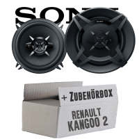 Sony XS-FB1330 - 13cm 3-Wege Koax Lautsprecher - Einbauset passend für Renault Kangoo 2 Front Heck - justSOUND