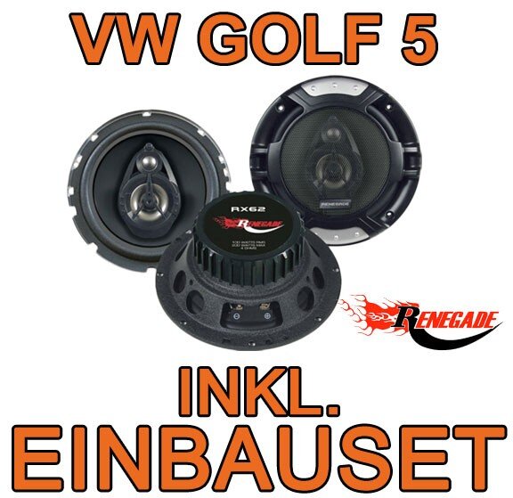 Front -Renegade RX 6.2 - 16,5cm Koax-System für VW Golf 5 - justSOUND