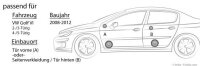 KENWOOD KFC-E170P - 16,5cm 2-Wege Lautsprecher Einbauset passend für VW Golf 6 - justSOUND
