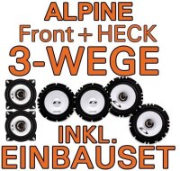 3-Wege System Alpine Front+Heck für VW Golf 3 -...