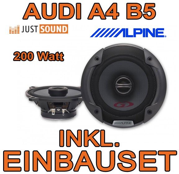 Alpine SPG-13C2 - 13cm Lautsprecher Einbauset passend für Audi A4 B5 - justSOUND