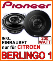Citroen Berlingo I - Lautsprecher - Pioneer TS-G1032i - 10cm Einbauset